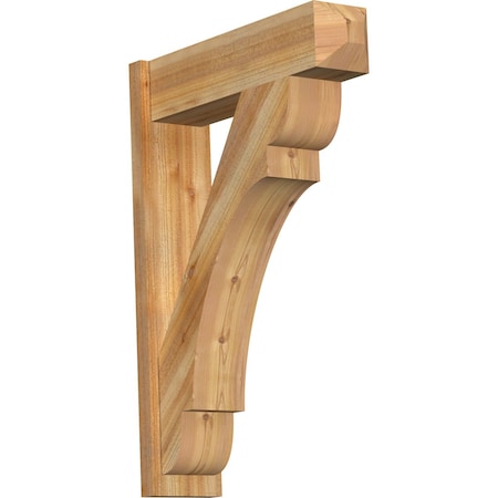 Ekena Millwork Olympic Craftsman Rough Sawn Outlooker, Western Red Cedar, 8"W x 30"D x 42"H OUT08X30X42OLY04RWR